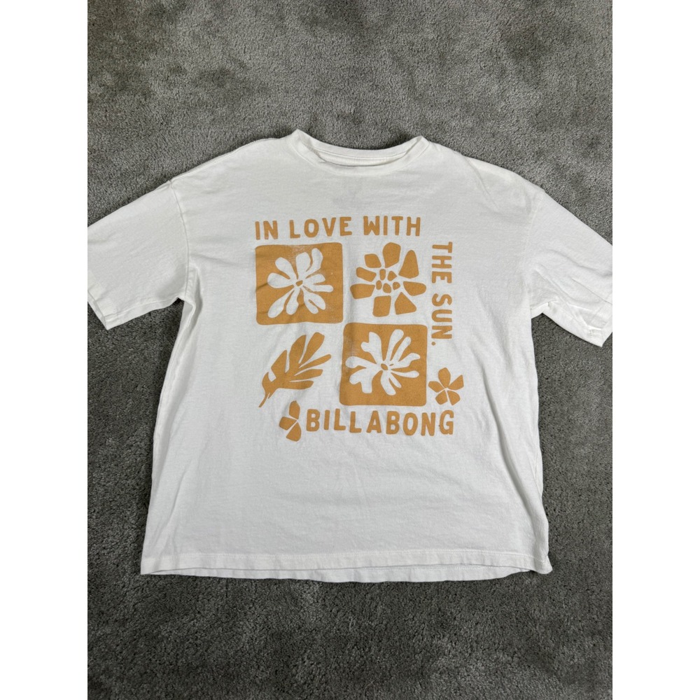 Billabong Womens In Love With The Sun Graphic T-Shirt White XS ABJZT00192